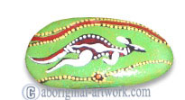 Aboriginal Handpainted Message Stone