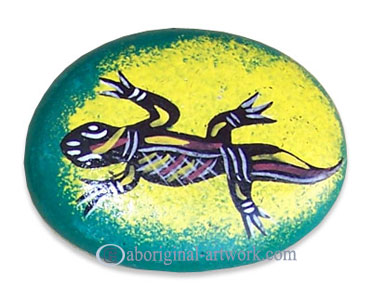 Aboriginal Handpainted Message Stone