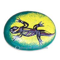 Aboriginal Handpainted Message Stone