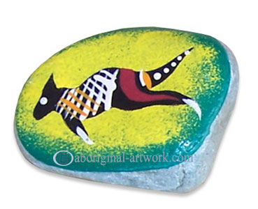 Aboriginal Handpainted Message Stone