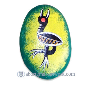 Aboriginal Handpainted Message Stone