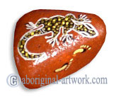 Aboriginal Handpainted Message Stone