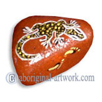 Aboriginal Handpainted Message Stone