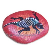 Aboriginal Handpainted Message Stone