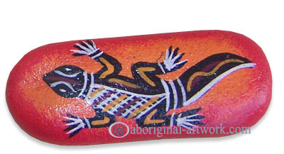 Aboriginal Handpainted Message Stone