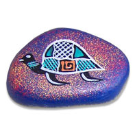 Aboriginal Handpainted Message Stone