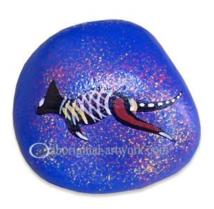 Aboriginal Handpainted Message Stone