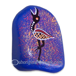 Aboriginal Handpainted Message Stone