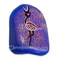 Aboriginal Handpainted Message Stone