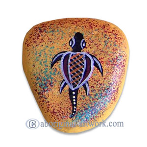Aboriginal Handpainted Message Stone