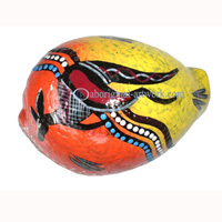 Aboriginal Dot Art Painted Cowrie Shell