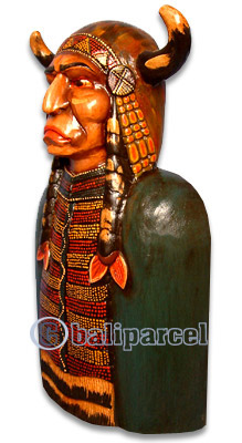 Native American Carving, Handcarved From Albesia Wood