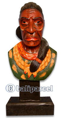 Native American Carving, Handcarved From Albesia Wood