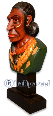 Native American Carving, Handcarved From Albesia Wood