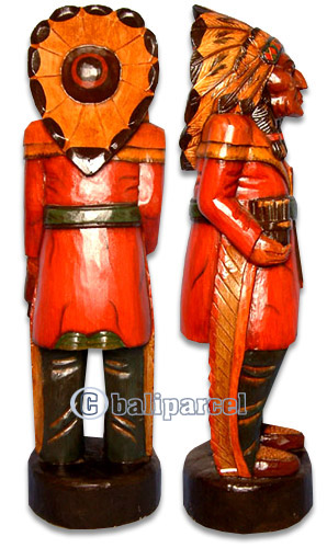 Native American Carving, Handcarved From Albesia Wood