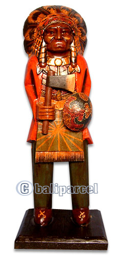 Native American Carving, Handcarved From Albesia Wood