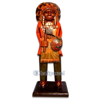 Native American Carving, Handcarved From Albesia Wood