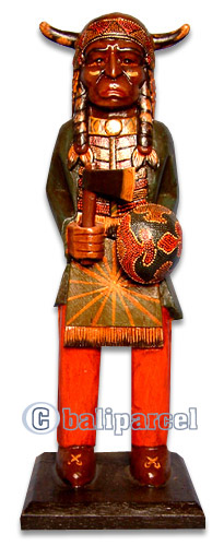 Native American Carving, Handcarved From Albesia Wood