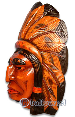 Native American Carving, Handcarved From Albesia Wood