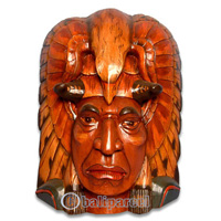 Native American Carving, Handcarved From Albesia Wood