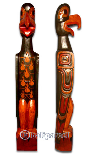 Native American Carving, Handcarved From Albesia Wood