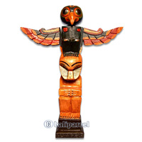 Native American Carving, Handcarved From Albesia Wood