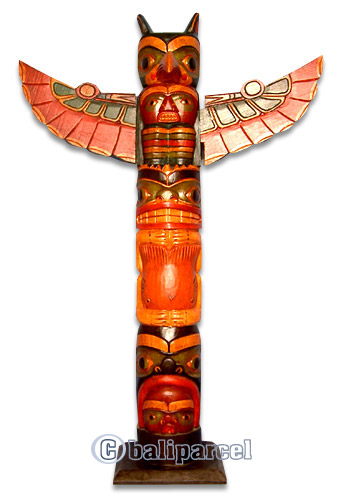 Native American Carving, Handcarved From Albesia Wood
