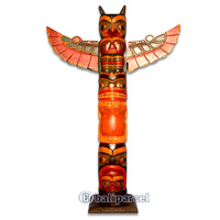 Native American Carving, Handcarved From Albesia Wood