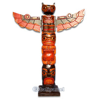Native American Carving, Handcarved From Albesia Wood