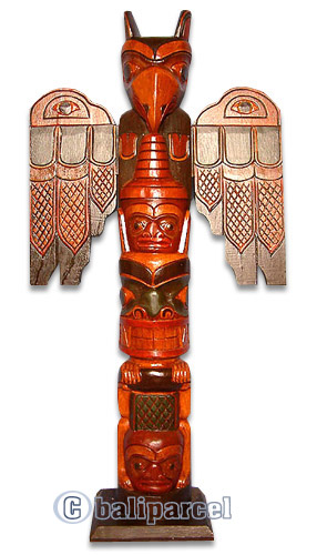 Native American Carving, Handcarved From Albesia Wood