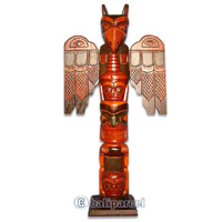 Native American Carving, Handcarved From Albesia Wood