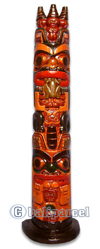Native American Carving, Handcarved From Albesia Wood
