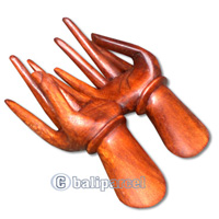 Wooden Hand Name Card Holder, Handcrafted From Hibiscus Wood