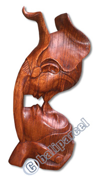 Wooden Balinese Salya, Handcrafted From Hibiscus Wood