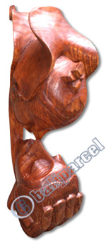 Wooden Balinese Salya, Handcrafted From Hibiscus Wood