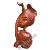 Wooden Balinese Salya, Handcrafted From Hibiscus Wood