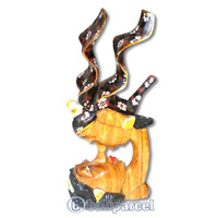 Wooden Balinese Salya, Handcrafted From Hibiscus Wood