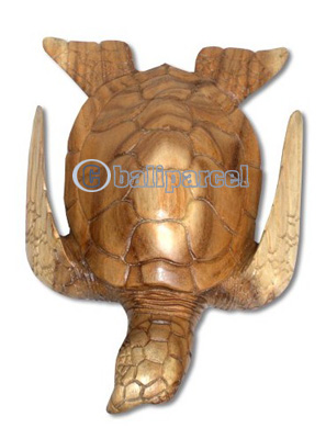 Wooden Walking Turtle, Hand Carved From Suar Wood