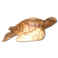 Wooden Walking Turtle, Hand Carved From Suar Wood