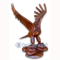 Wooden Eagle Handcarved From Suar Wood