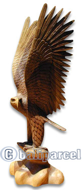 Wooden Eagle Handcarved From Suar Wood