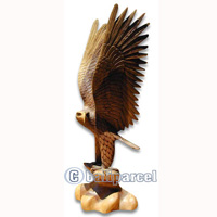 Wooden Eagle Handcarved From Suar Wood