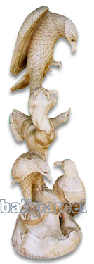 Wooden Eagle Handcarved From Suar Wood