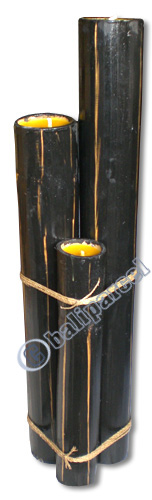 Bamboo Candle Set Of 3