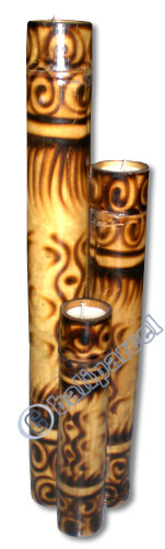 Bamboo Candle Set Of 3