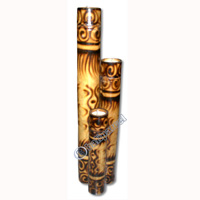 Bamboo Candle Set Of 3