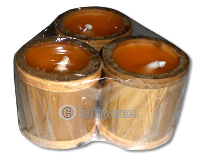 Bamboo Candle Set Of 3