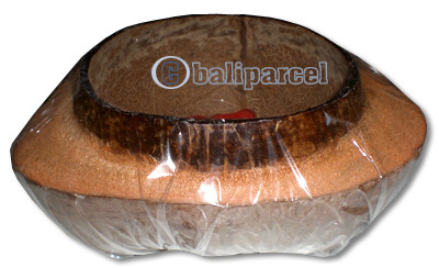 Rose Candle Inside In Coconut Shell
