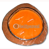 Candle Inside In Coconut Shell