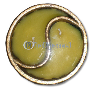 Yin Yang Candle In Terracotta